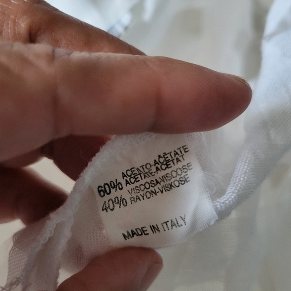 Ivano Boni Sheer Grid Plaid Cover-up Overlay Shirt White Large? - Picture 9 of 12